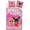 Brandmac Bing 9201 Medvilninė patalynė 100x135cm rožinė SULA PANDO BING BUNNY