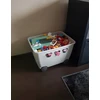 Branq BEAR BOX DUŻY POJEMNIK PUDŁO NA ZABAWKI NA KÓŁKACH Z POKRYWĄ 55L - PILKA