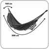 BRAZILIAN DOUBLE HAMMOCK XL BOHO STRONG COVER keliamoji galia 220kg antracitas