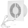 Ventiliatorius Europlast | Household Fan with Cable/Connector E EXTRA/EE100WP | Diameter 10 cm | Greičių skaičius 1