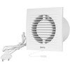 Buitinis ventiliatorius E-EXTRA EE125WP, DN125, su laidu ir virvele