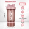 BUTELIUKAS 500ml 2 Vnt. BALTYMŲ FITNESS MIKSERIŲ KAMULIUKAI BPA SKALLYKLĖS BE BPA