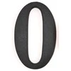 Buto numeris 0, 190 mm, plastikinis, juodos sp.