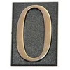 Buto numeris 0, 32 x 45, mm, plastikinis, chromo sp.