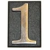 Buto numeris 1, 32 x 45, mm, plastikinis, chromo sp.