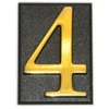 Buto numeris 2, 32 x 45 mm, plastikinis, aukso sp.