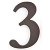 Buto numeris 3, 190 mm, plastikinis, bronzos sp.