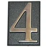 Buto numeris 4, 32 x 45 mm, plastikinis, aukso sp.