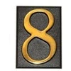 Buto numeris 8, 32 x 45 mm, plastikinis, aukso sp.
