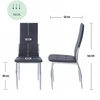 Butopêa Virtuvinė kėdė, PU ekologiška oda, juoda, ergonomiška, chromuotos kojos