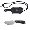 CAMPING Juodas Full-Tang Tactical Hunting Knife Survival EDC dėklas