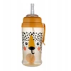 Canpolbabies CANPOL BABIES neišsipilanti sportinė gertuvė su šiaudeliu BabiesBoo cheetah, 270 ml, 56/510_ora