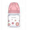 Canpolbabies CANPOL 35/216 Easystart naujagimiui plačiai atidaromas buteliukas nuo dieglių 120 ml rožinės gėlės