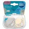 Canpolbabies CANPOL BABIES silikoniniai simetriniai čiulptukai NUDE, Creme, 6-18m, 2 vnt., 23/229_cre