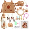 CAPYBARA RINKINYS VAIKAMS 15 VIENŲ KURINĖS PAPUOŠALŲ PRIEDAI, DIY