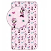 Carbotex Medvilninė paklodė 90x200 Mini Mouse rožinė vaikams