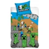 Carbotex PATALYNĖ 140x200 MINECRAFT ŽAIDĖJUI vaikui, vaikiškas CREEPER ZOMBIE