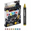 Carioca Tribriaunės vaškinės kreidelės CAarioca Metallic Maxi, 8 spalvų