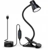 Carruzzo LAMPKA BIURKOWA LED NA KLIPS USB REGULOWANA SZKOLNA 3 BARWY DO CZYTANIA
