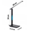 Carruzzo LAMPKA DO NAUKI PRACY Biurkowa LED ZEGAR BUDZIK TERMOMETR KALENDARZ premium