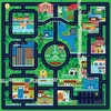 Centrum Akson Animacinė kilimėlis Miasto 100x100 cm – vaikų žaidimams ir mokymuisi