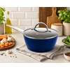 Ceraflon Puodas Prestige Diamant 18 cm 2 L Puodas su dangteliu Induction Mėlyna