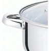 Cheffinger PLIENINIS PUODAS 3,9L INDUKCIJAI, NERŪDIJAMASIS PLIENAS, STIKLINIS dangtelis, 20 cm