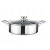 Cheffinger PREMIUM nepridegantis puodas su dangčiu 28cm 4l nerūdijančio plieno