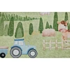 Chemex DYWAN Dziecięcy Drukowany KIDS 180x250 Wieś Traktor Krówka Młyn Las Zagroda