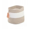 CHILDHOME - KOSZ PLECIONY SZNURKOWY 28x27 CM Baltas/BEIGE