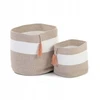 CHILDHOME - KOSZ PLECIONY SZNURKOWY 28x27 CM Baltas/BEIGE