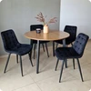 Chill Art Juoda minkšta aksominė kėdė svetainei, valgomajam, moderniai virtuvei