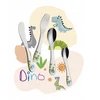 CILIO vaikiški stalo įrankiai dinozaurai 4 dino elementai