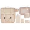 CIRON TRAVEL TRAVEL ORGANIZER RINKINYS kuprinės lagaminui 8 vnt. Smėlio spalvos