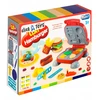click4TOYS 6 TEŠLOS VIENETŲ RINKINYS + VAIKŲ PLASTIKOS PASTOS HAMBURGERIŲ MAŠINAS