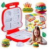 click4TOYS 6 TEŠLOS VIENETŲ RINKINYS + VAIKŲ PLASTIKOS PASTOS HAMBURGERIŲ MAŠINAS