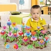 click4TOYS BLOKIAI GĖLĖS SODO STATYBA GĖLĖS + KŪRYBINGAS SODAS MERGAITEI