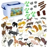 click4TOYS FIGURINOS LAUKINIAI GYVŪNAI SAFARI LAUKINIŲ zoologijos sodo GYVŪNŲ KOLEKCIJA 58 EL + BOX