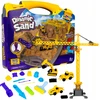 Click4Toys KINETINIS SMĖLIŲ RINKINYS MOL STATYBINĖS TRANSPORTO PRIEMONĖS XXL lagaminas + NEMOKAMAS MEGA