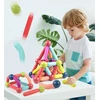 click4TOYS LAIKOMOJI MAGNETINIŲ VAMZDŽIŲ BLOKIAI VAIKAMS 72 EL DIDELIS RINKINYS + DĖŽĖ