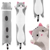 Click4Toys MASKOTAS PLIUSINIS ŽAISLAS ILGA KATĖS GLOSMĖS PILGA ŽAISLŲ PAGALVĖ STORA GRAŽI