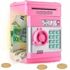 Click4TOYS rožinė plastikinė taupyklė su slaptažodžiu, 20 cm