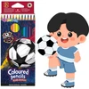 Colorino Spalvoti pieštukai 12 spalvų trikampiu korpusu Football