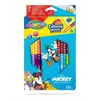Colorino Vaikiški trikampiai pieštukai 24 spalvų 12 vienetų su galąstuvu Mickey - Patio