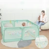 COMOMY Kojec Dziecięcy 180x200x66 Cm XXL Siatka Ochronna Antypoślizgowa Žalias