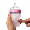 COMOTOMO - 2 silikoniniai buteliukai nuo pilvo dieglių MOM'S BREAST 250 ml Rožinė BABY