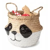 Compactor kosz na zabawki vaikams BELLY S - Panda, pleciony su trawy morskiej