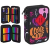 Cool Pack Coolpack Jumper 2 Dvigubas Pieštukų Dėklas su Mokyklinėmis Priemonėmis