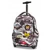 Cool Pack Coolpack Junior kuprinė su ratukais, pilka/juoda, su aplikacijomis