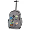 Cool Pack Coolpack Junior plecakas ant ratukų 24l su aplikacijomis pilkas